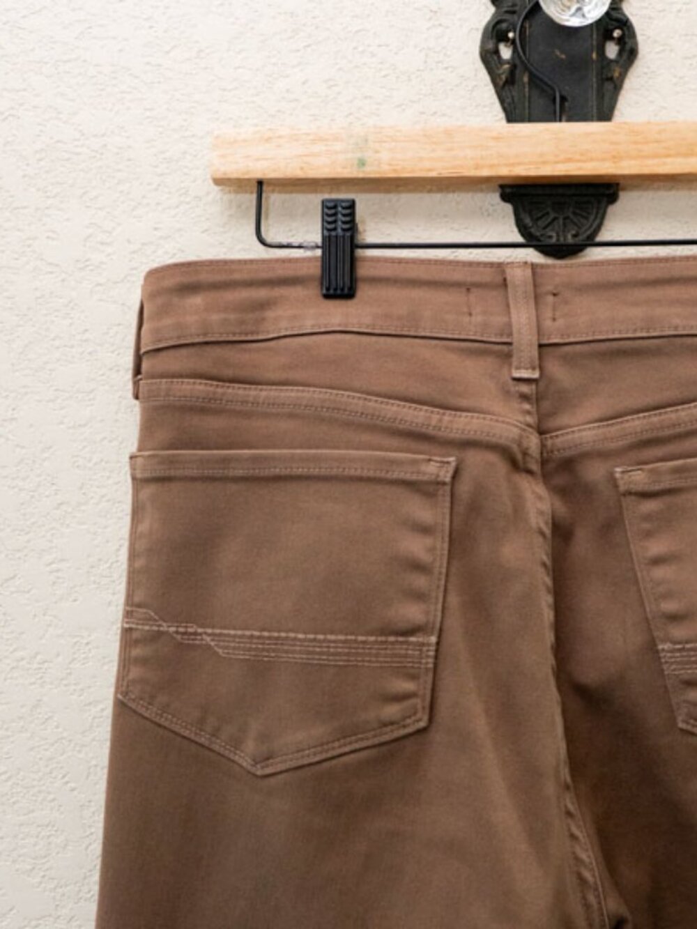 NYDJ Brown Stretch Legging Pants Size 10P Petite Slim Skinny Pull On Made USA - Picture 8 of 14